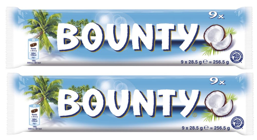 Bounty chokoladebarer | Kokos og chokolade | Forskellige pakkestørrelser