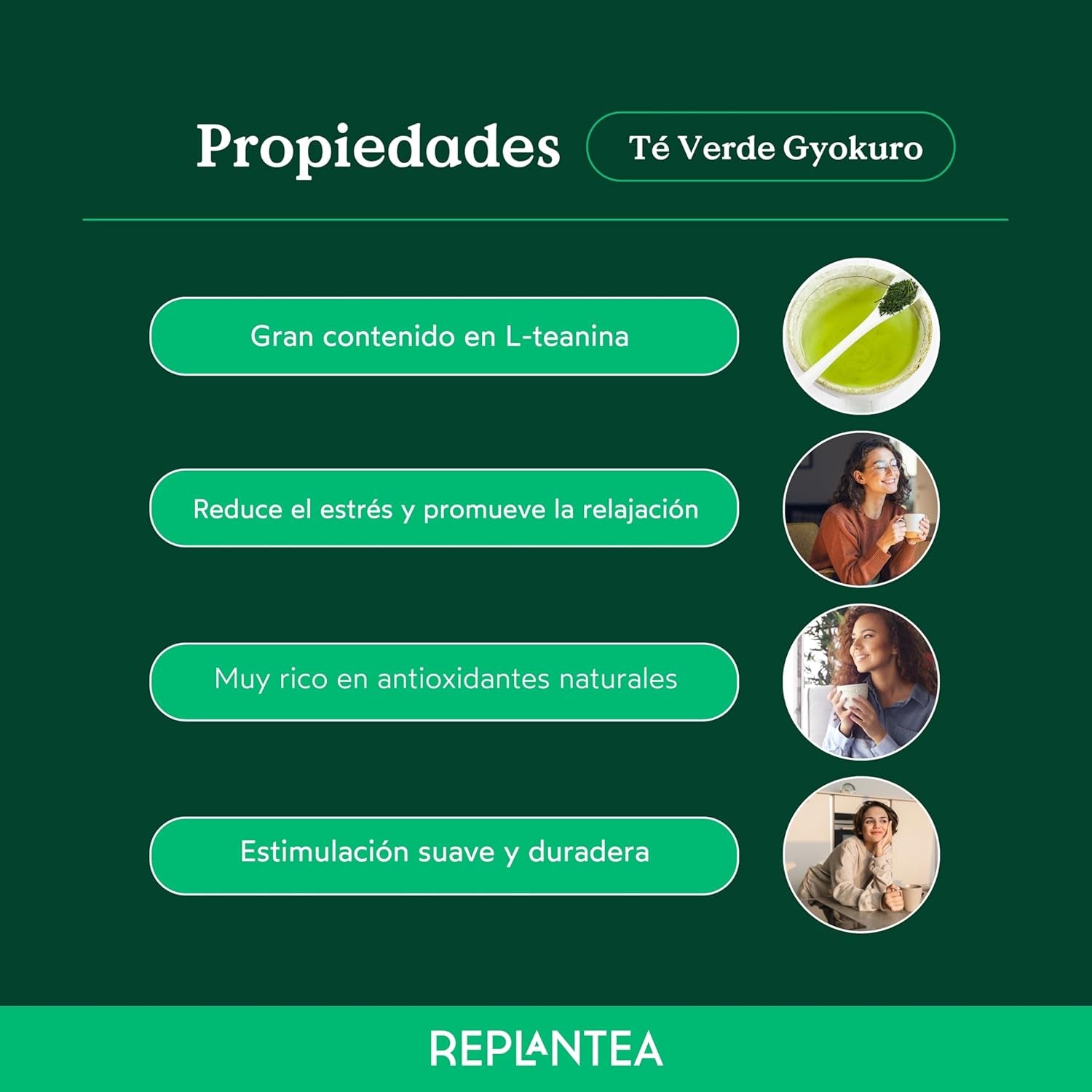 Ceai verde japonez Gyokuro organic (100 g) | Ceai premium la vrac | Gust umami rafinat și dulceață delicată | REPLANTEA