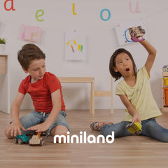 Miniland Set Puppenkleidung 40cm, Kleid, Leggins und Stirnband, Übergangszeit