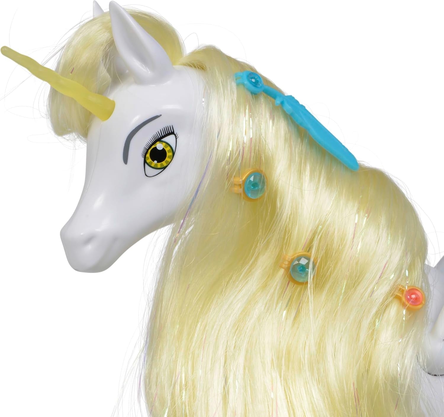 Simba 109480093 - Mia and Me Unicorn Onchao, Med bevægelige vinger, hårspænder, stylingbørste, legehest, pony, Centopia, fra 3 år, pink Naty Shop Dolls