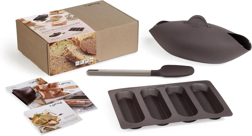 Lékué-Brotbackset, silikone, brun, 30 x 25 x 15 cm (3000085SURM017)