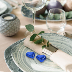 Günthart 150 blå chokoladehjerter med nougatfyld | Pingviner med Nougat Creme | Blå chokolade pingvinhjerter | Konkurrence | Blå chokoladehjerter | Pingvin (1,2 kg)