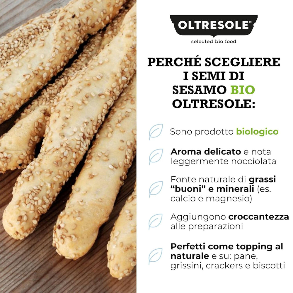 Økologiske sesamfrø 3 kg, rå økologiske oliefrø, hvid sesam, naturligt afskallet, uristet, kilde til calcium og jern, økonomipakke