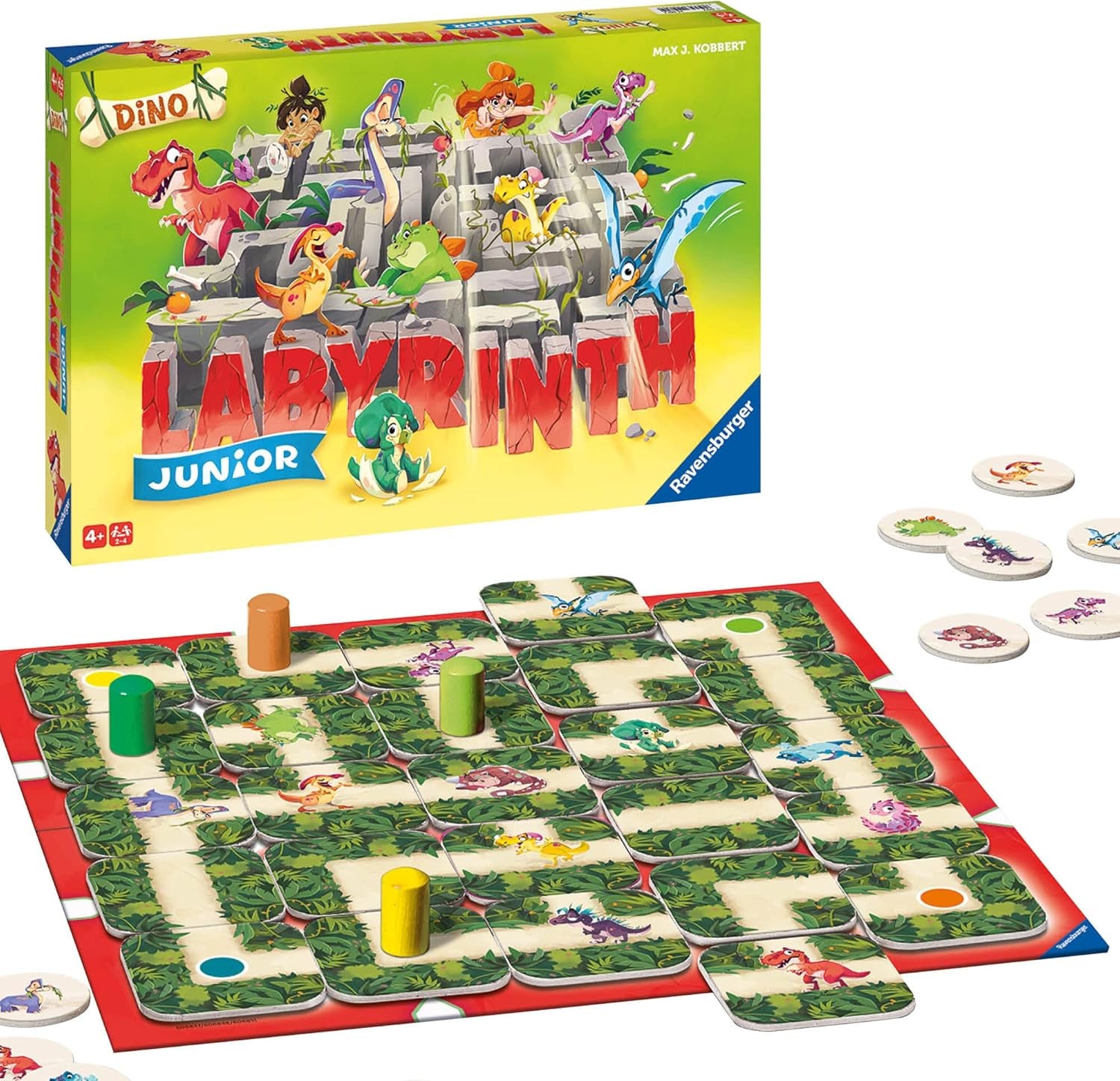 Ravensburger Joc pentru copii 20847 - Labirint Junior - Clasic pentru familie pentru cei mici, joc pentru copii cu vârsta de 4 ani și peste - joc de societate potrivit pentru 2-4 jucători, ediție Junior