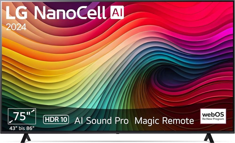 Televizor LG 43NANO80A6B, 43 inch (109 cm), 4K NanoCell AI TV (procesor α7 Gen8 4K AI, webOS 25, 60Hz) [Anul modelului 2025]