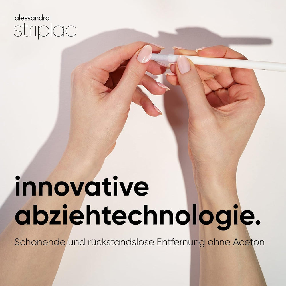 alessandro Striplac UV Top Coat Rosé - Lyse, ridsefaste negle i op til 15 dage - Kan bruges med eller uden farve - Skånsom fjernelsesteknologi - Vegansk - Pink, Gennemsigtig, 6,5 ml