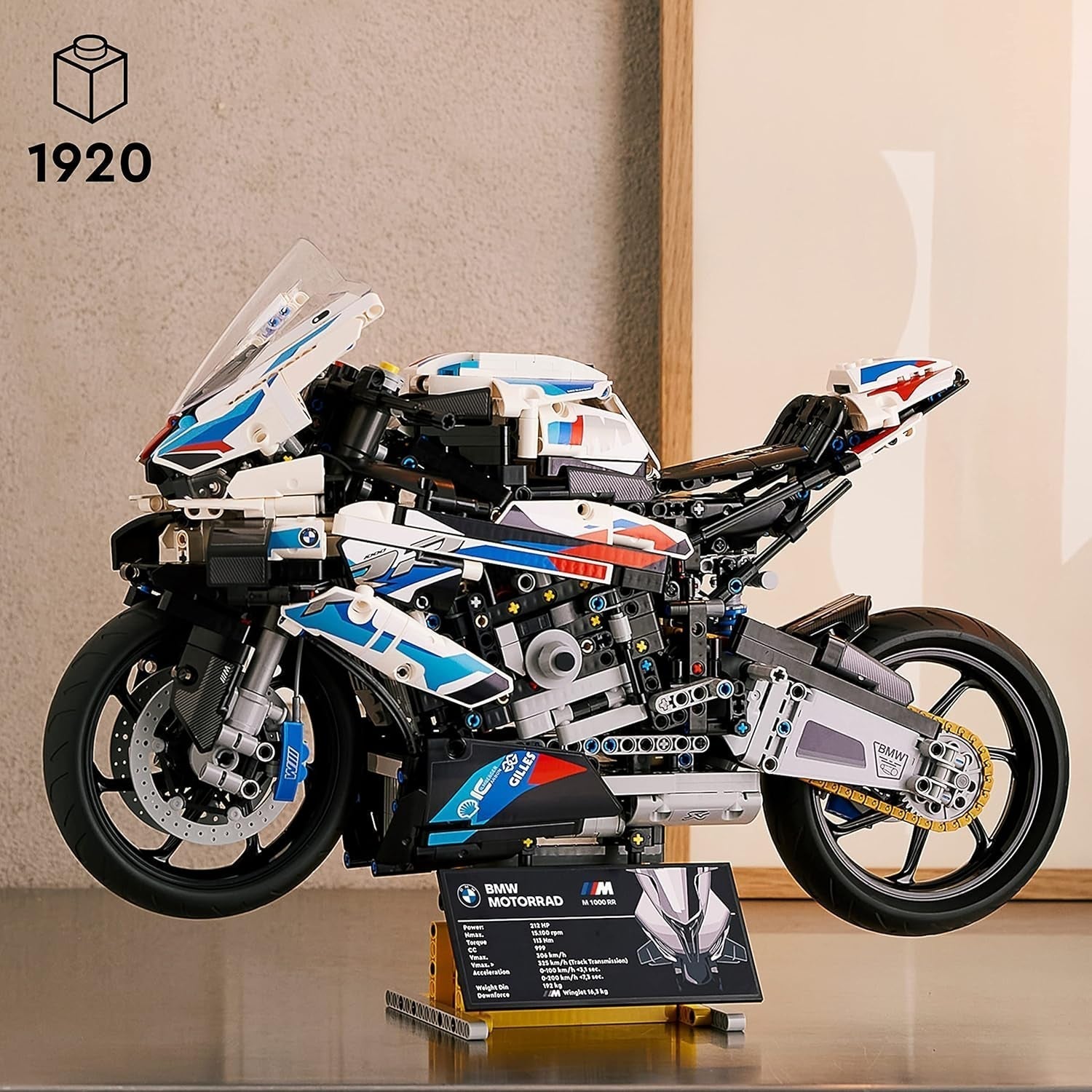LEGO Technic BMW M 1000 RR Motorcykel Model Voksen Model Kit Sæt som en håndværksgave til mænd og kvinder Hjem eller kontorindretning 42130 Byggesæt Besuche den LEGO-Store