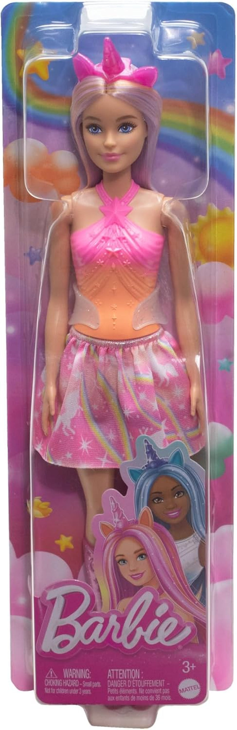 Barbie Unicorn Dolls med farverigt fantasy-hår, farvegradient-outfits og fantasy-tilbehør omkring enhjørningstemaet, HRR13 Naty Shop Dolls