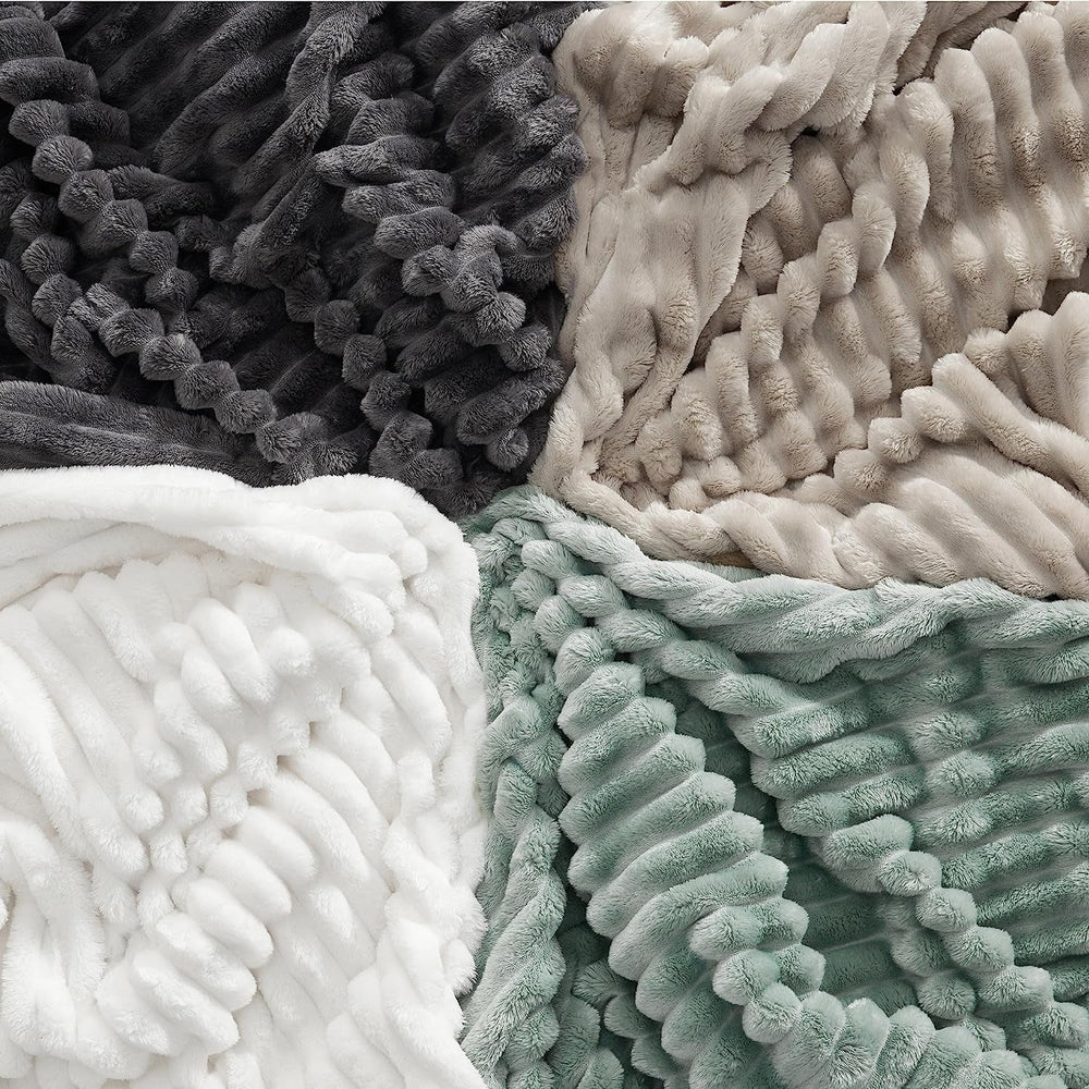 BEDSURE Sage Green Fleece tæppe til sofa - Super bløde hyggelige tæpper til kvinder, sødt lille tæppe til piger, 127 X 152 Cm senge og tæpper Beuche den BEDSURE-Store