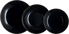 Arcopal Zelie Black Glasgeschirr-Set, 12-Teilig, 4-Sitzer, Schwarz Spisesæt Naty Shop Standardtitel