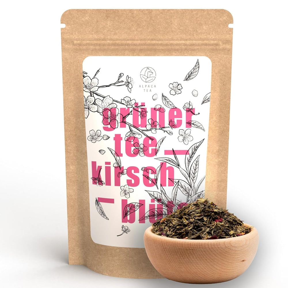 Alpaca Tea | Cireșe | Amestec de ceaiuri aromatizate cu fructe | Vrac | (100 g, cireșe din Pădurea Neagră)