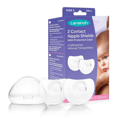 Lansinoh Stillhütchen 24 Mm (Größe 2), 2 Stück Inkl. Opbevaringsboks - Angenehmes Tragegefühl - Trotz Anlegeschwierigkeiten Weiter Stillen Accessories Mad og Amning Bebe Naty Shop