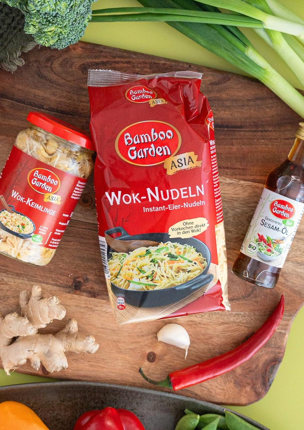Bamboo Garden - Wok Nudler | Instant nudler med æg | Bland, ingen forkogning påkrævet | Til asiatiske wokretter | 250 g i en pose