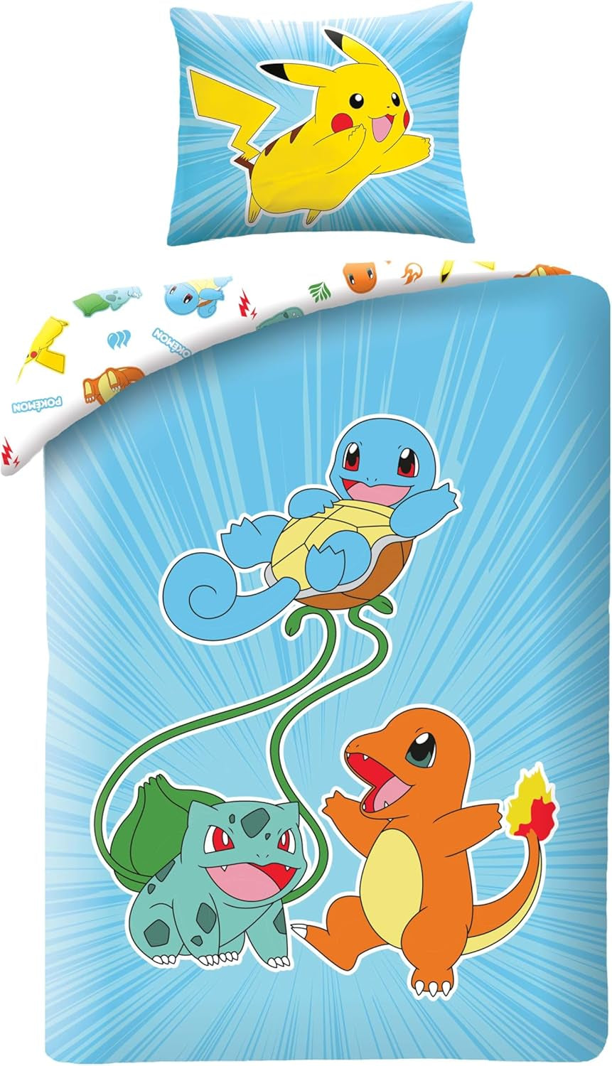 Lenjerie de pat Pokemon, microfibre poliester Lenjerie de pat - copii Naty Shop Default Title