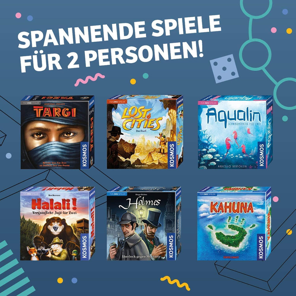 KOSMOS 692766 Holmes - Sherlock vs. Moriarty, To spillers spil, Sherlock Holmes spil, Brætspil for præcis 2 spillere fra 10 år og opefter, Strategispil