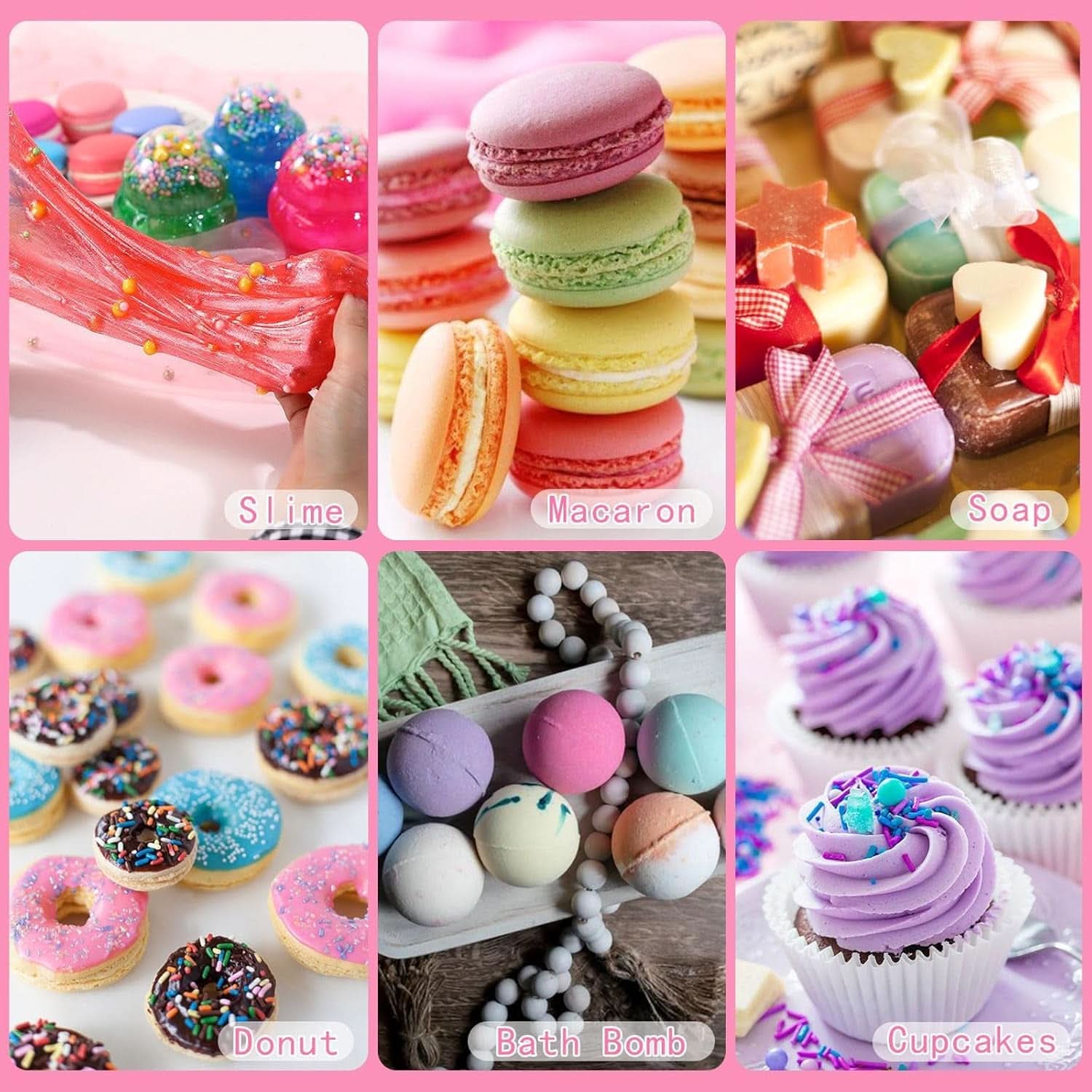 Sæt med 12 flydende madfarver, 10 ml Naty Shop