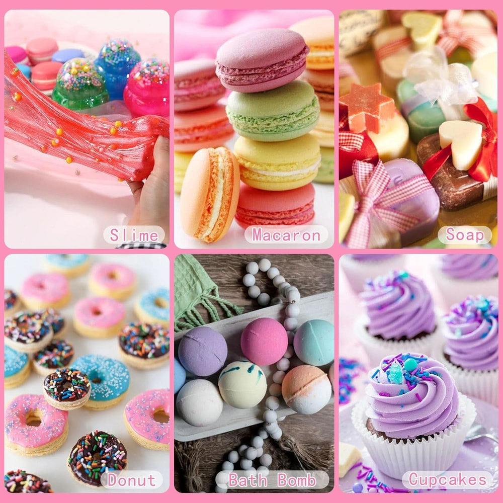 Sæt med 12 flydende madfarver, 10 ml Naty Shop