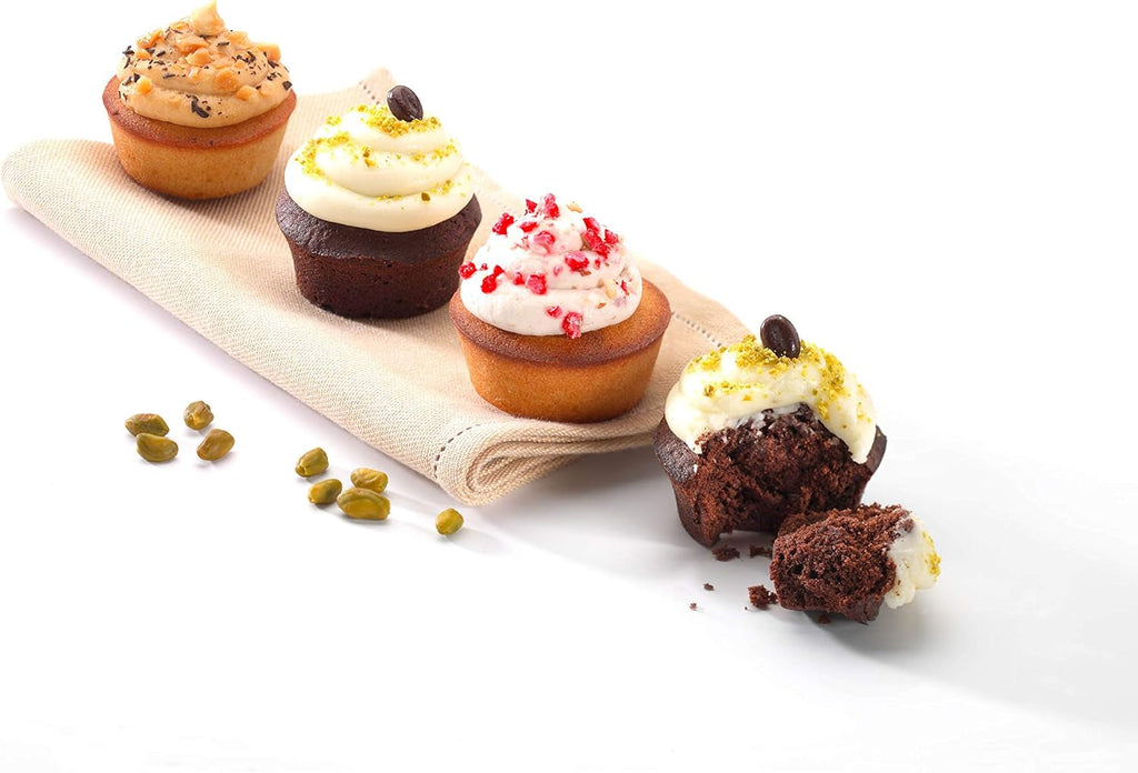 Pyrex BANDEJA 6 MAGDALENAS ASIMETRIA PX Muffinförmchen, Metall, Bunt, 6 Magdalena Matrite si tavi pentru copt Naty Shop