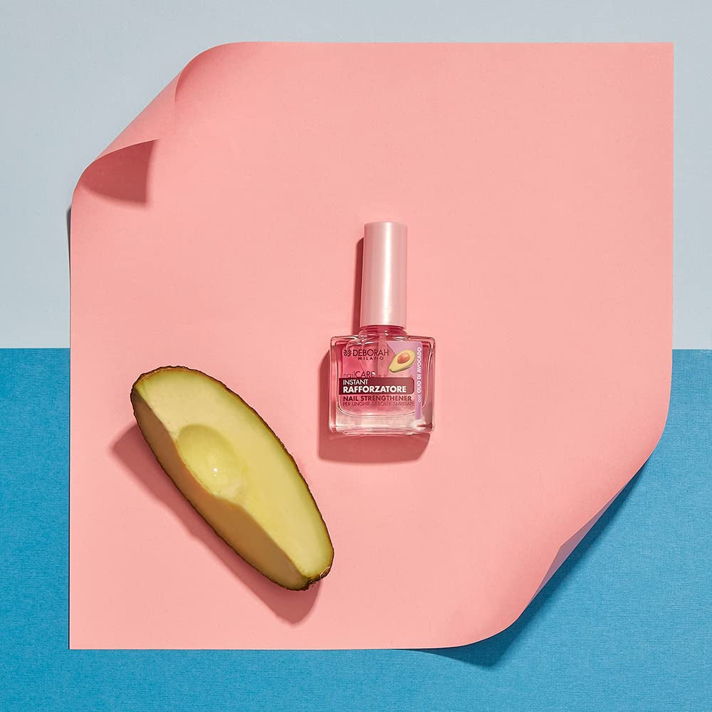 Milano neglelaksæt til at styrke skøre og hævede negle, 9,5 ml og neglelak 10 Days Long N.882 Nude Rose, langtidsholdbar glanseffekt, 11 ml