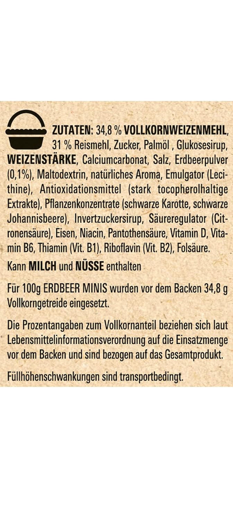 Nestlé Strawberry Minis, fuldkornsprodukter med jordbærsmag, pakke med 7 (7x375 g)