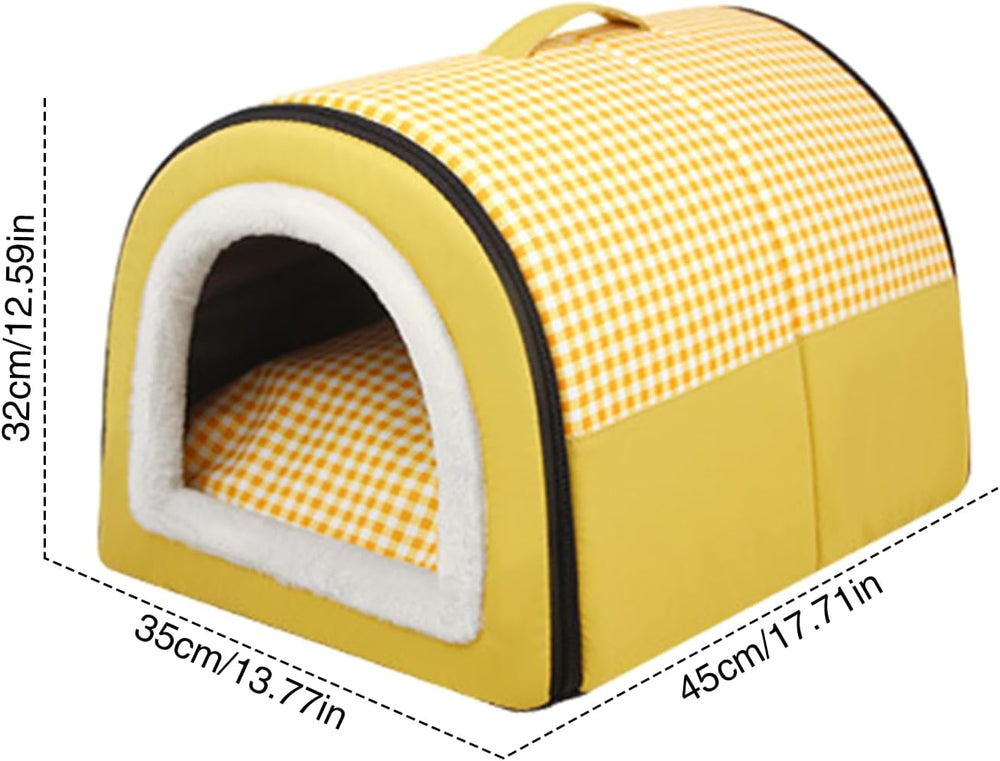 Katzenhöhle | Katzenhaus für Draußen Winterfest | Katzenhöhle Outdoor für Katzen | Katzenbett Höhle Katzenhaus Mit Abnehmbarem Waschbarem Matte | Wasserdichtes Wetterfestes Katzenbett Innen Draußen