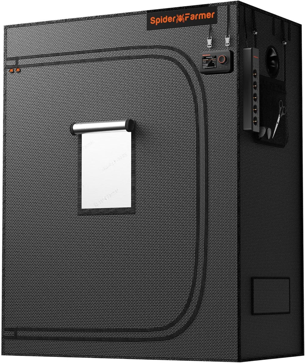 Spider Farmer Pro 70x140x200cm voksetelt med rulledør, observationsvindue, aftageligt gulvpanel, Mylar 2000D stof, til indendørs hydroponics med SF4000, G4500, SE4500