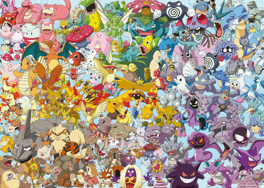 Ravensburger Puzzle 1000 piese 12000460 Challenge Pokémon - Toți cei 150 de Pokémon din prima generație ca un puzzle provocator pentru adulți și copii cu vârsta de 14 ani și peste Puzzle Naty Shop Design vechi
