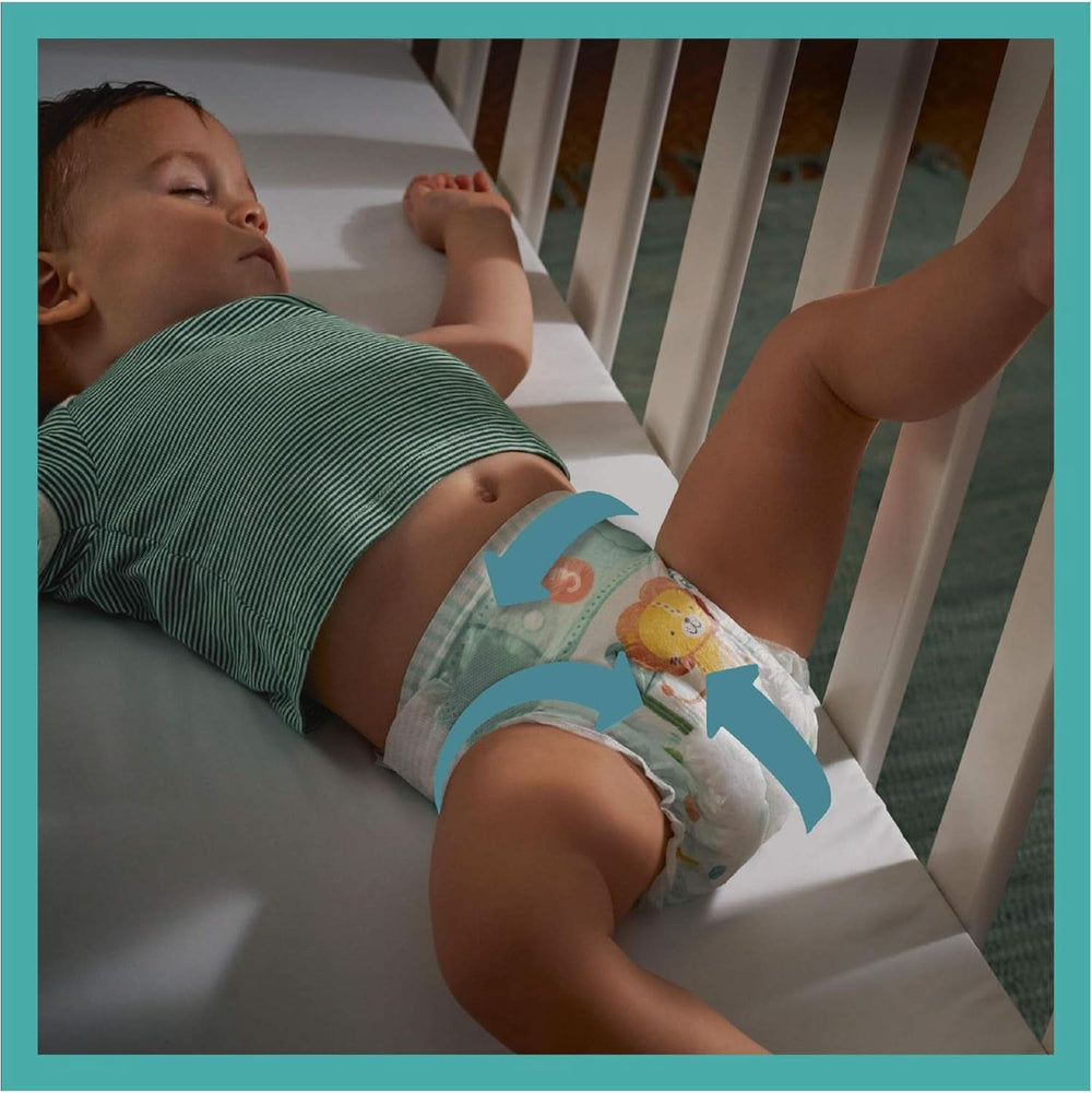 Pampers (klassisk version), bleer til babyer str. 4+ (10-15 kg), 100 stk. Mor og barn Naty Shop
