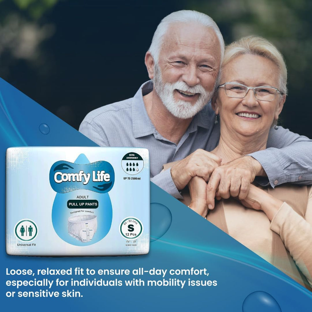 Premium inkontinens trusser til voksne, høj sugeevne, str. S, 12 stk