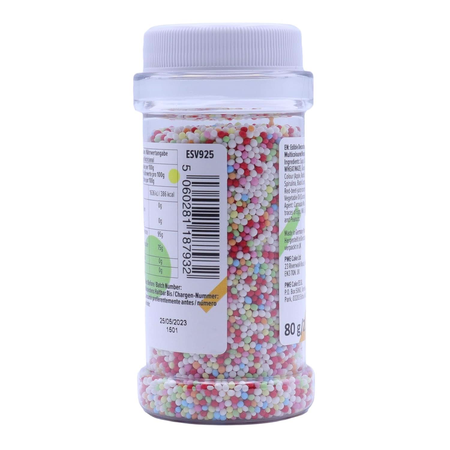 PME Nonpareilles Multicolor, 80 gram Sprinkles Naty Shop