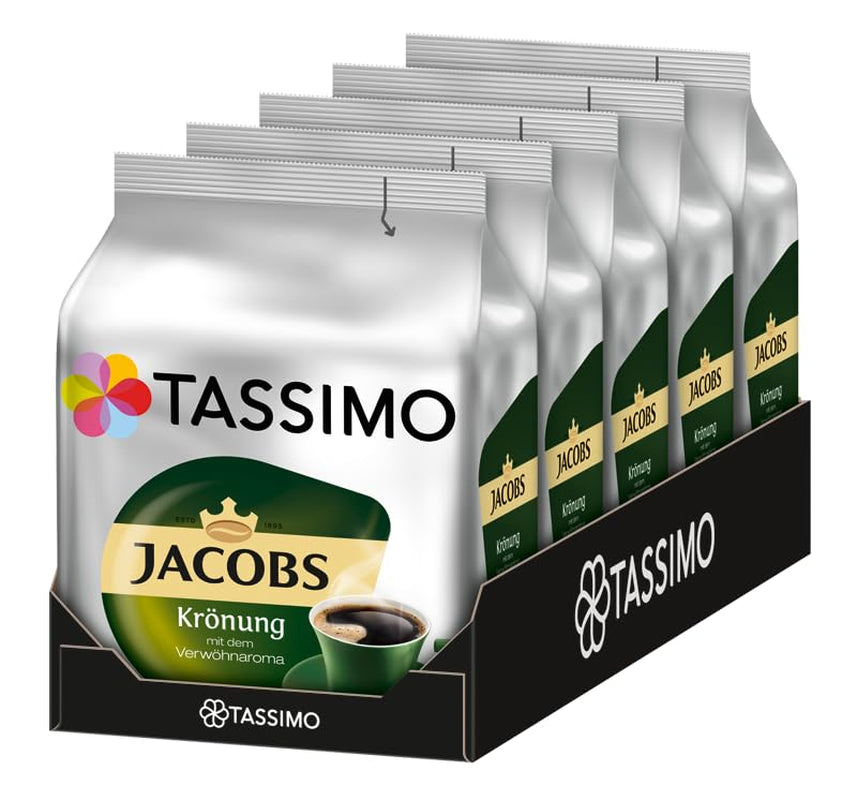 Tassimo Kapseln Jacobs Krönung, 5 x 16 Pads, 80 Kaffeekapseln