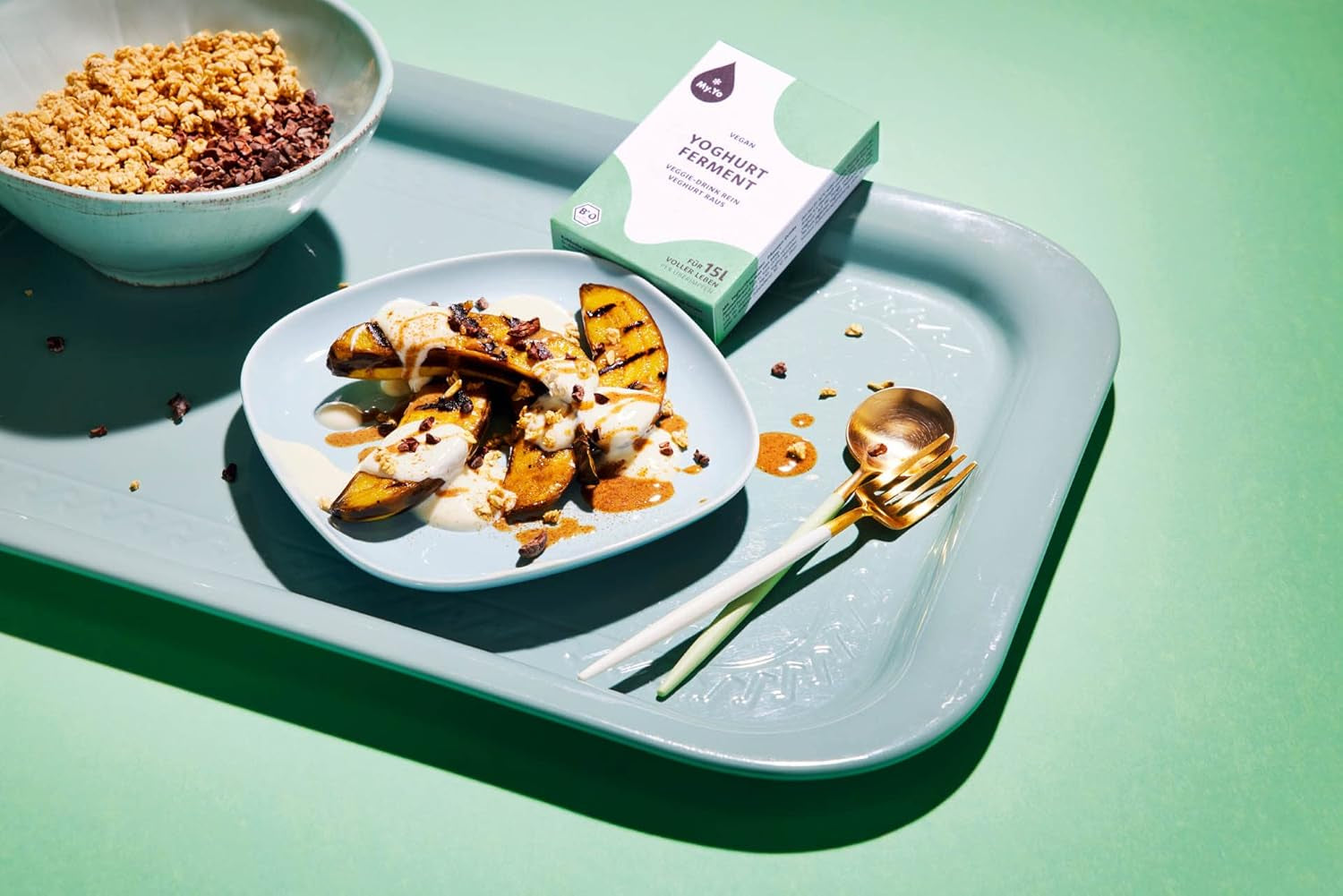 Bio Joghurtferment Vegan – 6x5g – Starterkulturen für 30L plantebaseret Joghurt – ohne tierische Zusätze – DE-ÖKO-013 certificeret