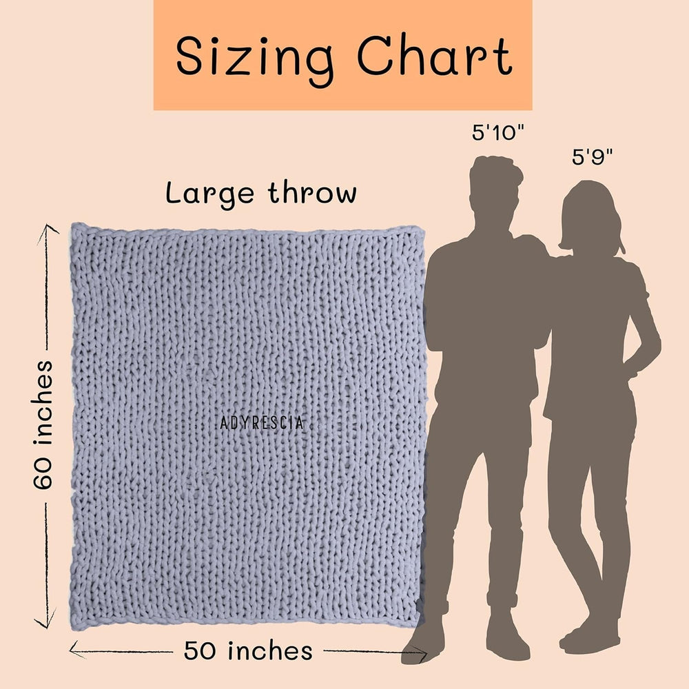 Chunky strikket tæppe, plaid, 100% håndstrikket med jumbo chenille garn (127 X 152,4 Cm, lilla grå) Senge og tæpper Adyrescia