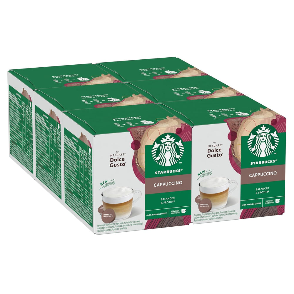 STARBUCKS Cappuccino by Nescafé Dolce Gusto Kaffeekapseln 6 x 12 (72 Kapseln)