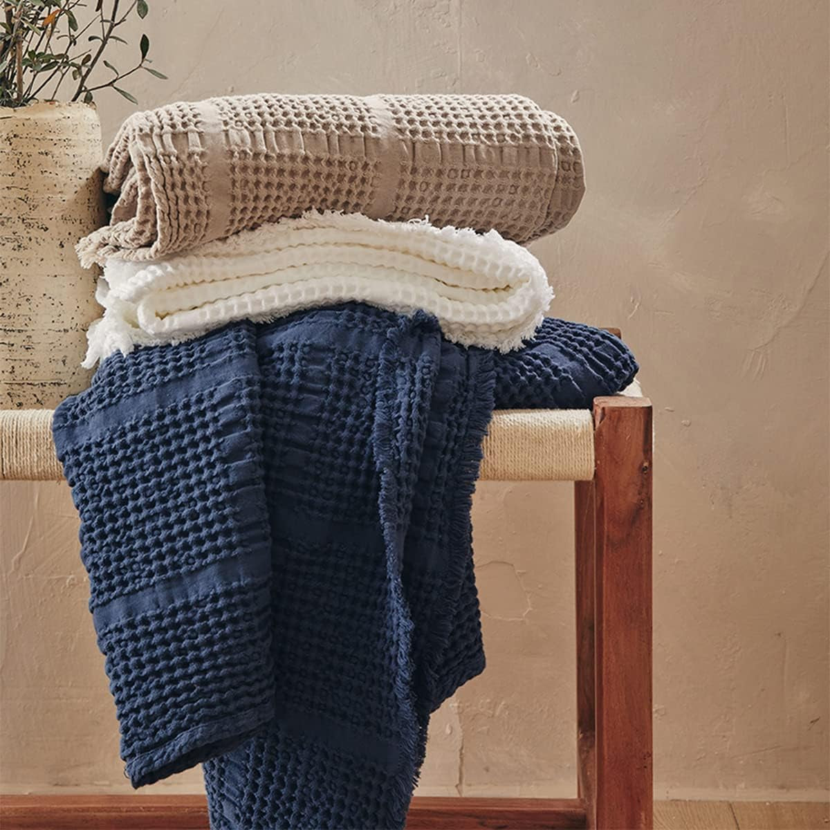 Pătură monocoloră din jacquard, bumbac, Yogi, 130 X 170 cm Plapumi si pilote Naty Shop