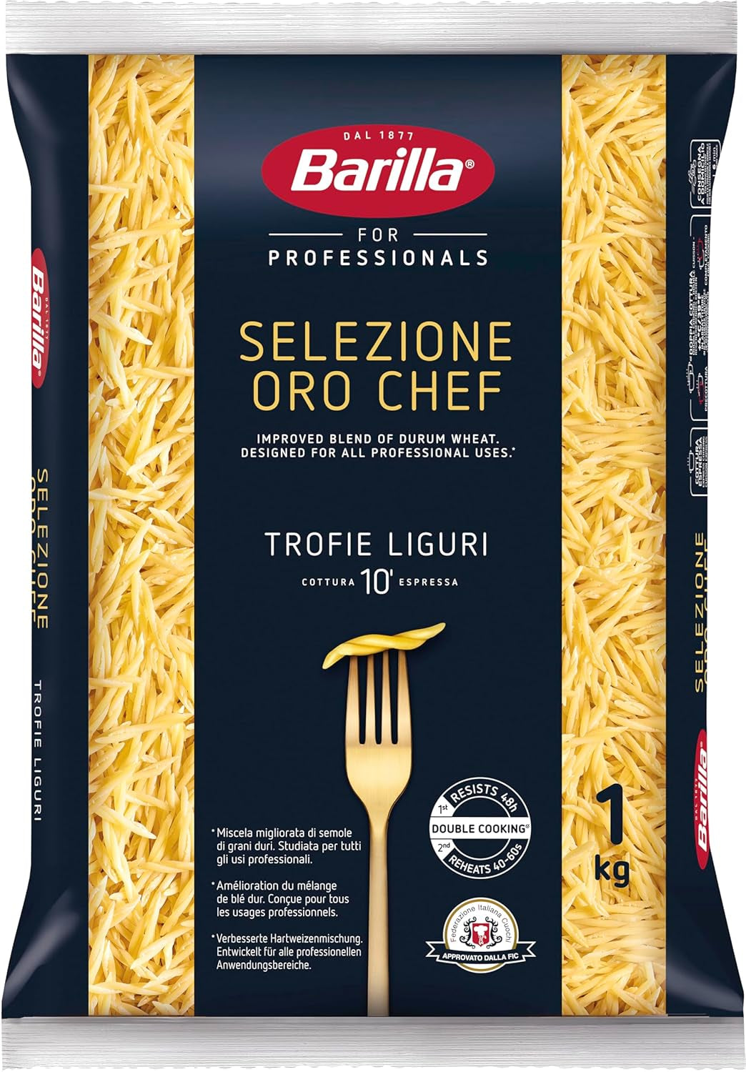 Pasta Barilla Selezione Oro Chef Trofie Liguri, 1 kg