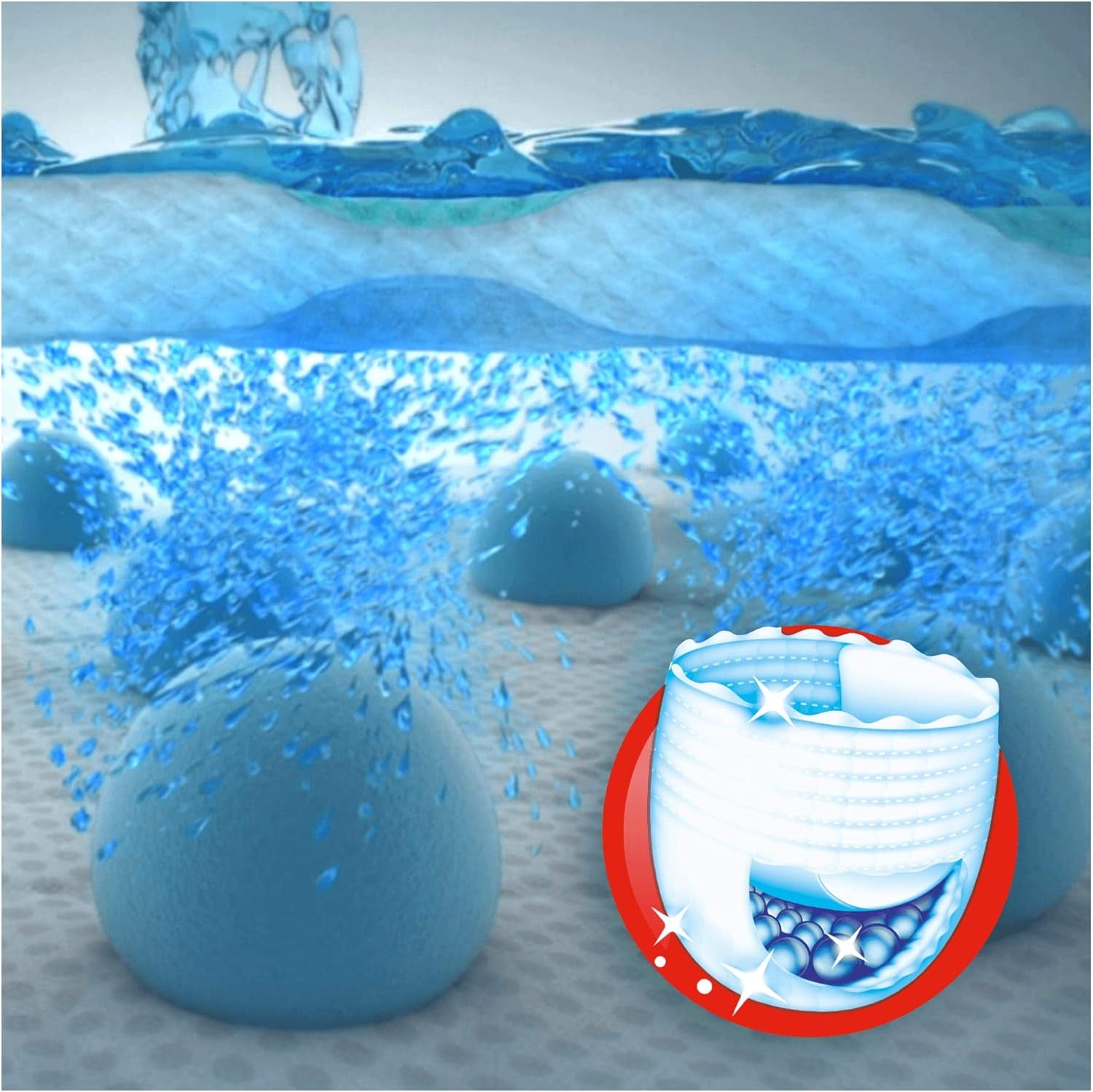 Pampers (gammel version), trusser, str. 4, 9 kg-15 kg, trepakning (1 x 88 bleer)