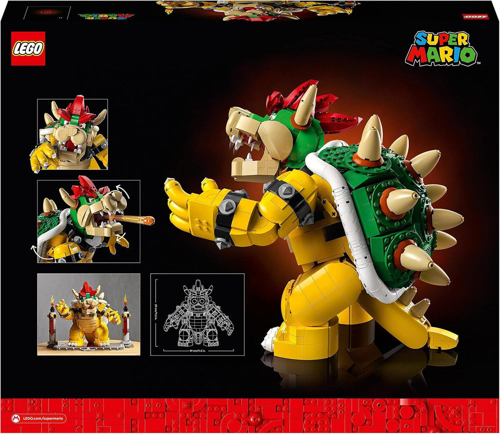 LEGO Super Mario The Mighty Bowser 3D-modelsæt Stort samleobjekt actionfigursæt inklusive duelleringsplatform Gaveidé til fans Vis som værelsesindretning 71411 Byggesæt Besuche den LEGO-Store