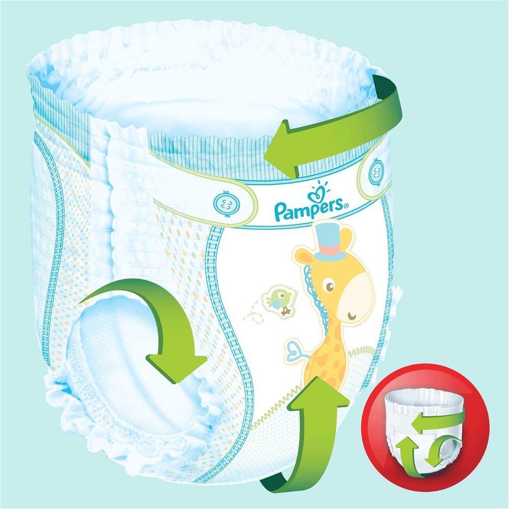Pampers (gammel version), trusser, str. 4, 9 kg-15 kg, trepakning (1 x 88 bleer)