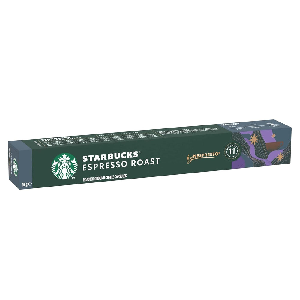 STARBUCKS Espresso Roast by Nespresso, Dunkle Röstung, Kaffeekapseln 10 x 10 (100 Kapseln)