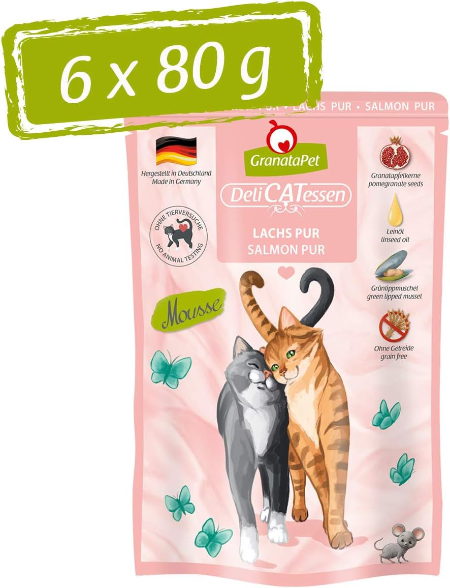 Granatapet Delicatessen Chicken PUR, hrană umedă pentru pisici, hrană fără cereale & fără zahăr adăugat, hrană pentru pisici cu conținut ridicat de carne & uleiuri de înaltă calitate, 6 X 400 G