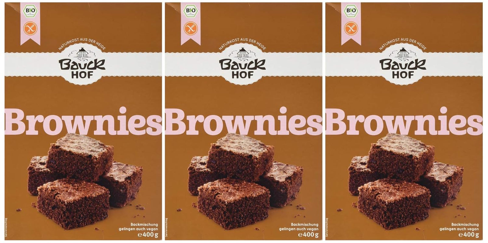Brownies Glutenfri, 3Er Pack (3 X 400 G) - Bio Naty Shop
