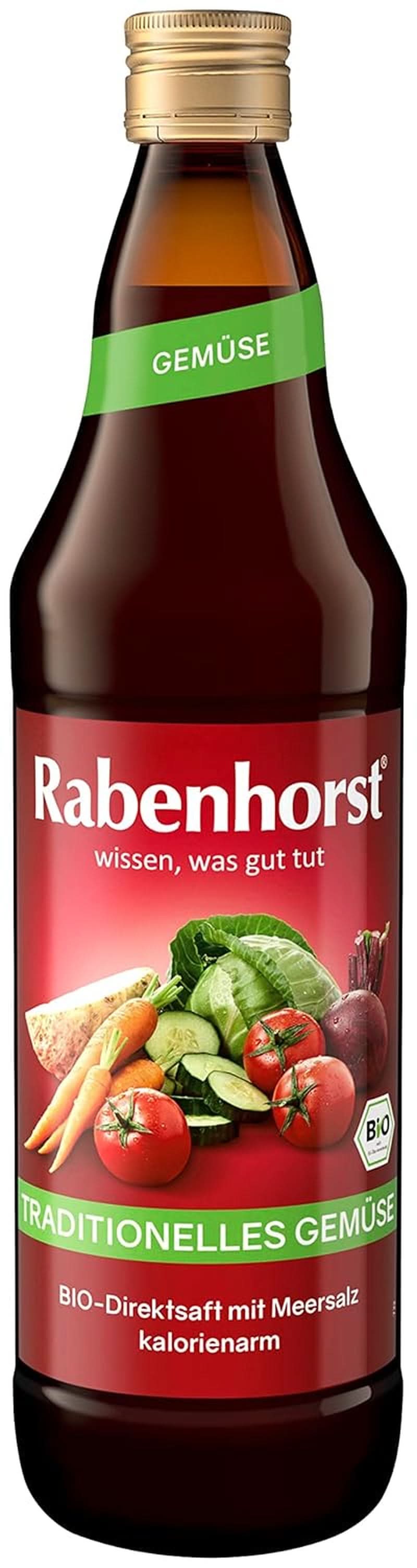 RABENHORST (6 X 700 ml) - Højkvalitets grøntsagsjuice fra forskellige grøntsager Alkoholfri drikke Naty Shop