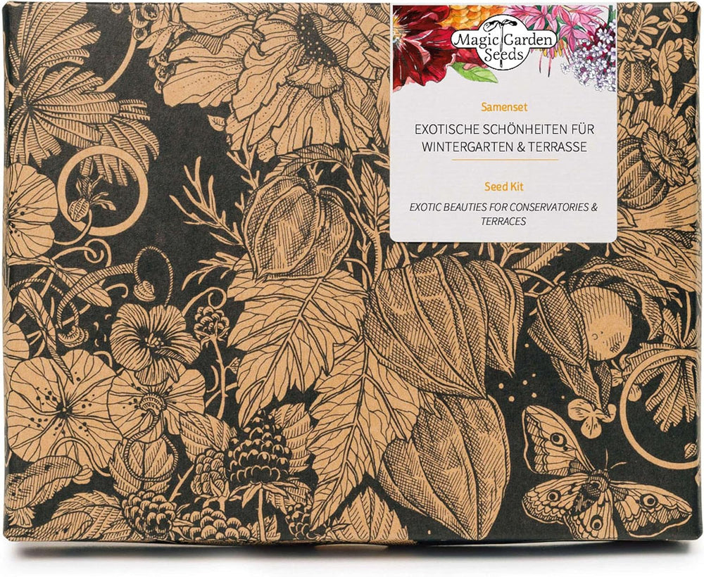 Exotische Schönheiten für Wintergarten und Terrasse - Samen-Geschenkset med 5 frostempfindlichen Blühpflanzen aus aller Welt