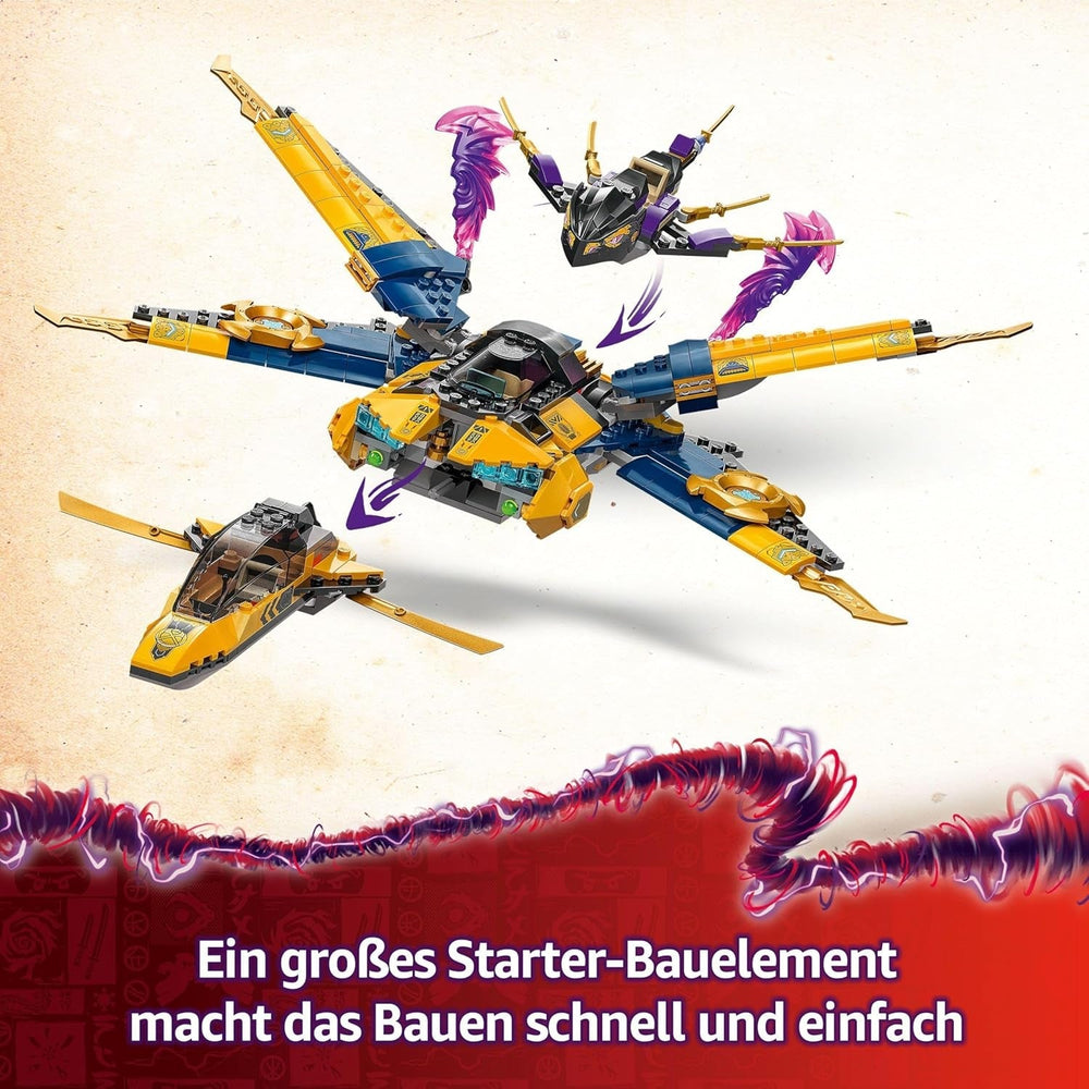 Ras og Arins LEGO NINJAGO Super Storm Flyer - Legetøj med drone, skydere, klinger og motorer - Inkl. 3 Ninja-rollespilsminifigurer - Byggesæt til drenge og piger fra 8 år 71833 Byggesæt Besuche den LEGO-Store