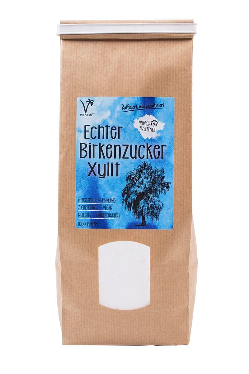 Ægte birkesukker (Xylitol) fra Finland, 1 Kg Sweeteners Naty Shop