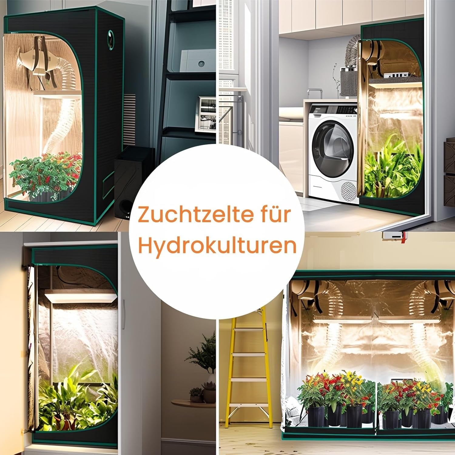 Grow Telt 80x80x180cm Grow Telt med aftagelig vandtæt bundbakke Ideel størrelse til hydroponics