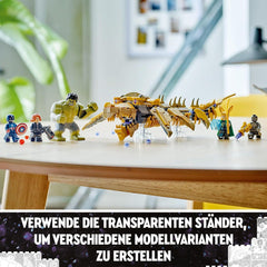 LEGO Marvel Avengers vs. Leviathan byggelegetøjssæt med Hulk og Captain America, Loki, Black Widow og Chitauri Minifigurer Avengers Legesæt til drenge og piger 7+ 76290 Byggesæt Besuche den LEGO-Store