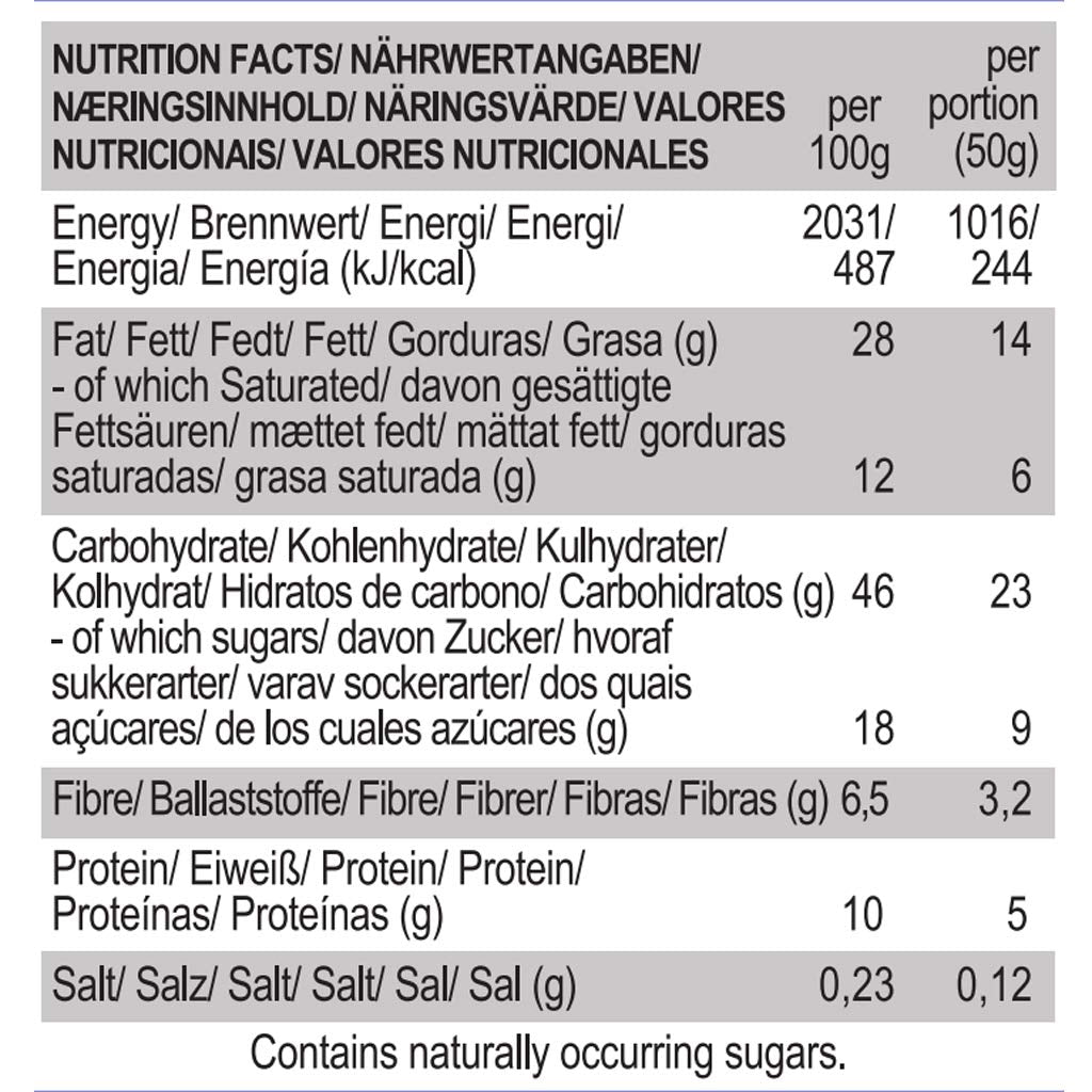 Fursecuri vegane cu caramel sărat și migdale - Ambalate individual, fără gluten, fără soia, organice, cu migdale și ovăz - Pachet multiplu de 12 x 50g (pachet de 2)