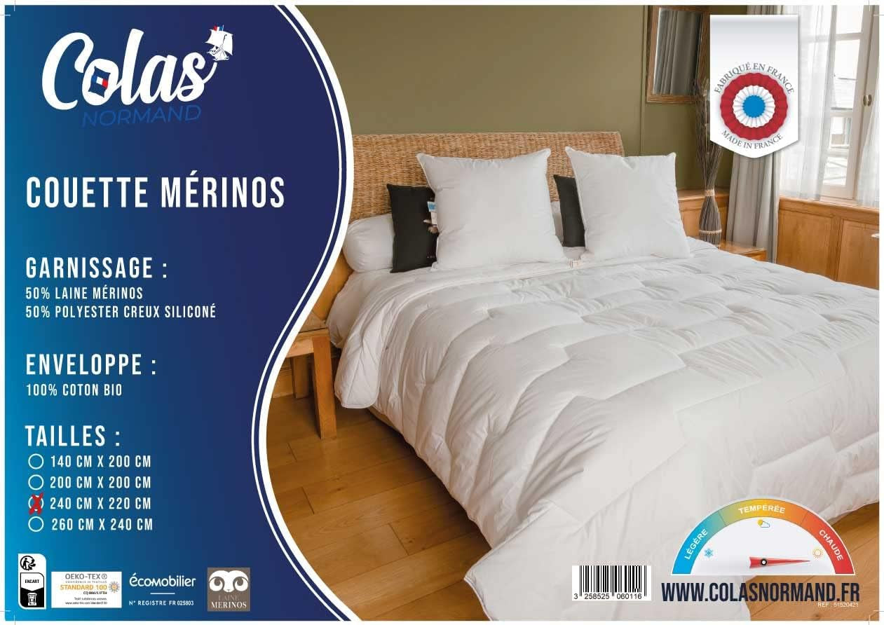 Dyne 240 X 220 Cm | Økologisk bomuld og merinould | Varm Maskinvaskes ved 30 °C Dyner og dyner Naty Shop